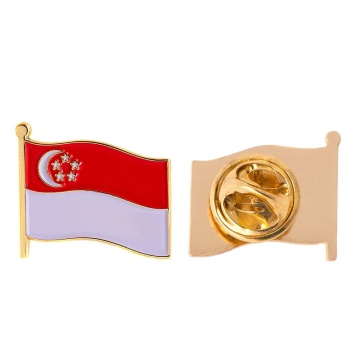 Custom Zinc Alloy Soft Enamel Flag Pin Badge