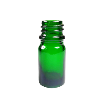 Green glass essential oil euro dropper bottle
