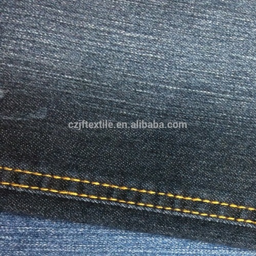 16S017 Stock Lot Cotton Polyester Spandex Indigo Denim Fabric Changzhou Textile