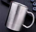 304 Cup Stainless Steel Shatter-tahan dengan Pemegang