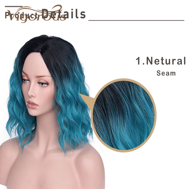 Vigorous Cheapest Heat Resistant High Quality Bob Short Cut Colorful For Black Women Heat Friendly Synthetic Hair Wigs