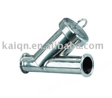 Sanitary Y type pipeline filter