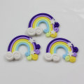 Multi Color Kawaii Polymer Clay New Rainbows Cabochons for Kids Craft Arrival 100PCS 38*50mm Artificial SOLA Craft 100pcs /bag