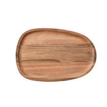 YIGO Acacia Wooden Dinner Plates & Serving Trays