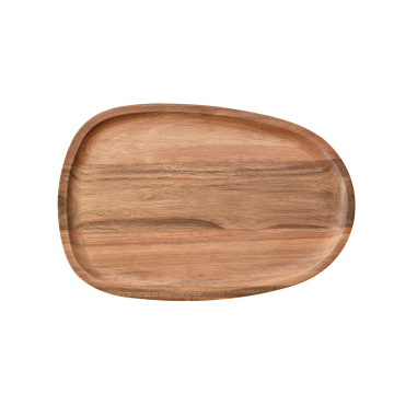 YIGO Acacia Wooden Dinner Plates & Serving Trays