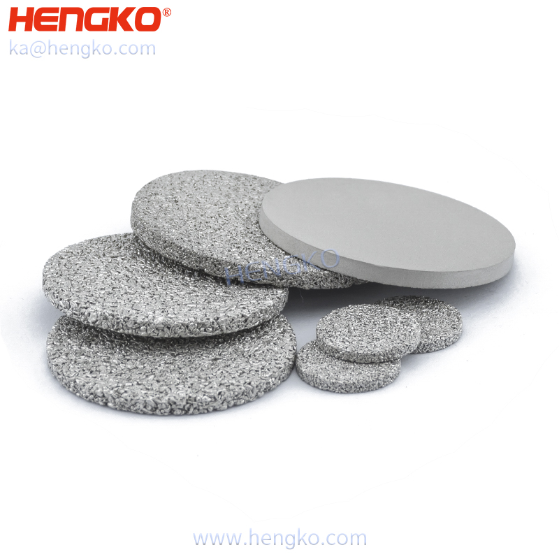 30 - 100um microns sintered porous metal stainless steel 316L bronze disc filters