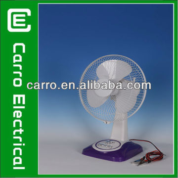 12 inch metal table fan 12v dc solar fan