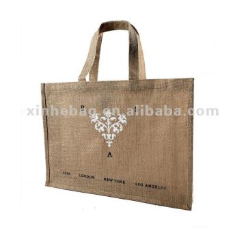 Laminated jute shoulder bag