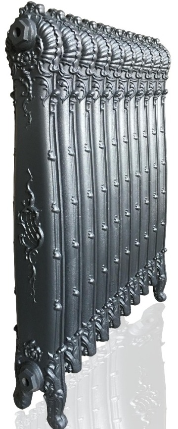 vintage high cast iron radiators in antracite color