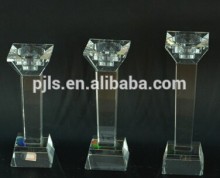 crystal cut glass candle holder