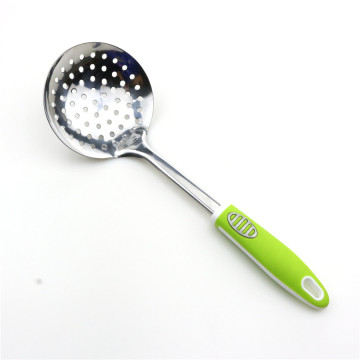 Green Color Handle Stainless Steel Kitchen Skimmer