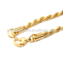 Fashion High Quality Metal 18k Gold Rope Chain Necklace