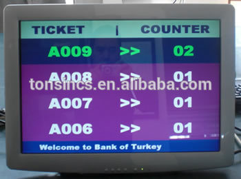 Centralized Queue Management System Token Number LCD Main Display