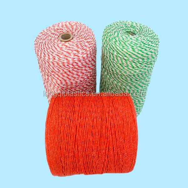15 plastic polyethylene monofilament yarn/6 stand 0.15mm Steel wire 2mmelectric fence polywire for cattle/sheep/fence poly tape