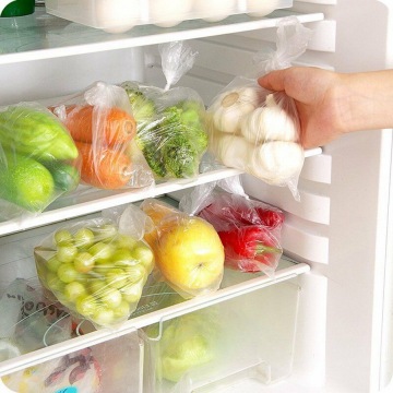 Saco de armazenamento de frutas e alimentos para cozinha transparente