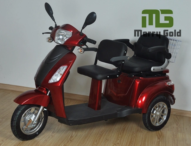 EEC Approved Three Wheel Electric Handicapped Trike/ Tricycle/ Scooter with Two Seats