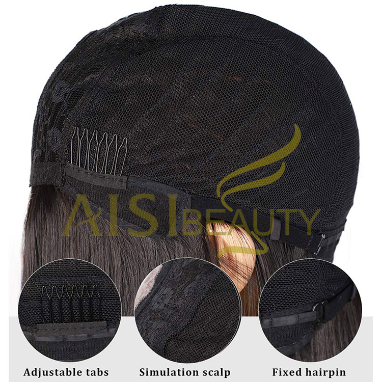Aisi Beauty Hotselling Vendor Cheap Long Silky Straight Brown Wig Swiss Lace Synthetic Hair For Black Women Lace Front Wig