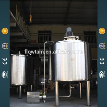 stainless steel liquid and powder mix tank with inline homogenizer