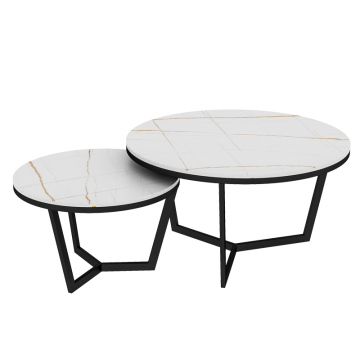 Hot Sale American Style Small Corner Round Marble Living Room Coffee Table