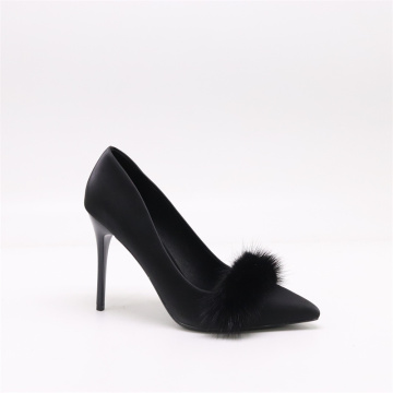 Hot Selling Women's Luxury Designer High Heels with Ball Satin Upper