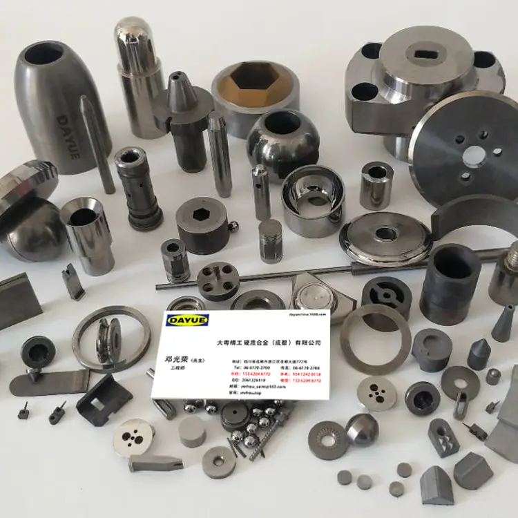 Tungsten carbide tools and carbide wear parts, hardened steel wear parts and tools, drawing parts