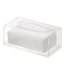 Unbreakable Clear Plastic Rectangular Tissue Box Holder for Hotels