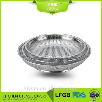 Stainless steel perforated fruit strainer plate set