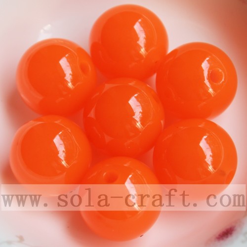 Varnished Florescent Round Beads Jewelry Accessory Ornaments