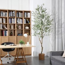 Artificial Olive Tree Topiary with Real Trunk
