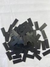 Black confetti rectangular confetti cannons