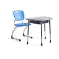 Adjustable irregular school students study desks and chairs