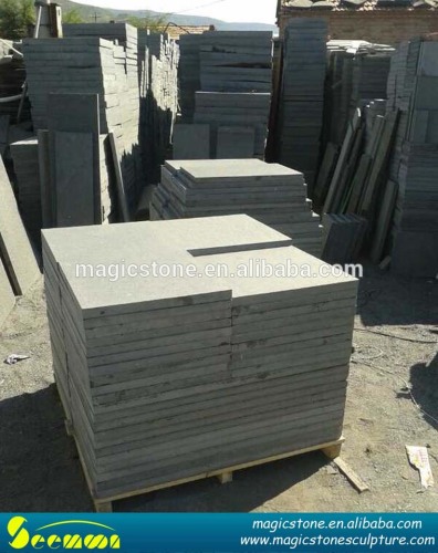 Grey white natural basalt stone