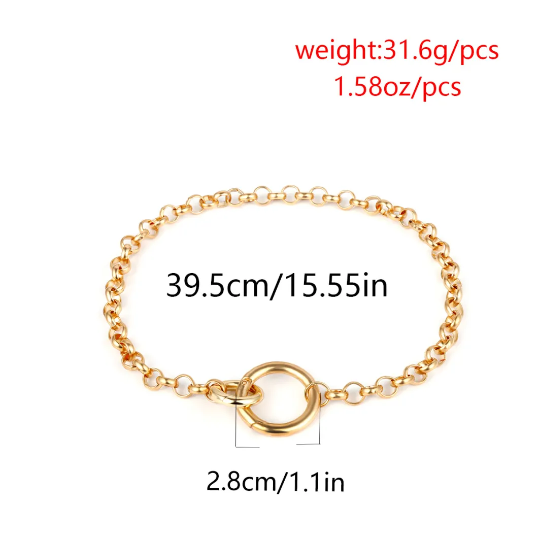 New Arrival Hot Selling Women jewelry Simple Circle Cross Chain Necklace