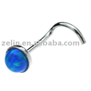 opal nose jewelry,nose ring,316L jewelry