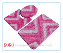 KOKO toilet 3 pieces set anti slip bath rugs