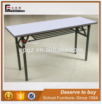 Portable Wooden Folding Table with Book Net for Education Centre, Exam Table Chair