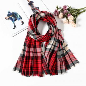 Classic Tartan shawl wool plaid pashmina