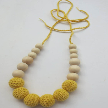 Classic crochet knitted color different beads necklace