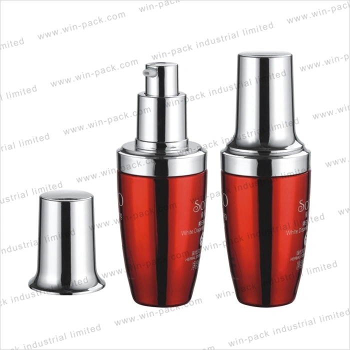 Red Luxury Glass Cosmetic Foundation Bottles 30ml Wholesale Packaging Winpack