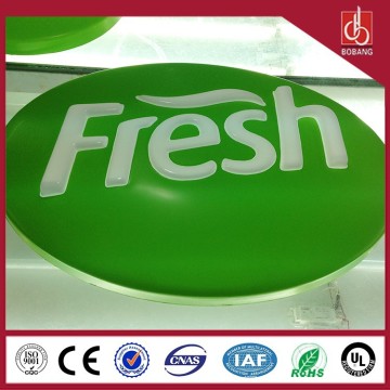 Single Side Green Round Light Box