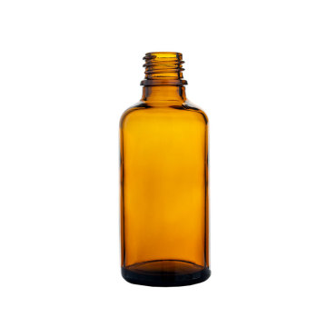 Amber Round Glass Lotion Bottle