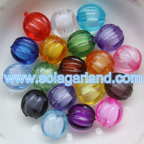 Perle de perles à facettes en cristal acrylique en gros dans les charmes de gumball de style de perle