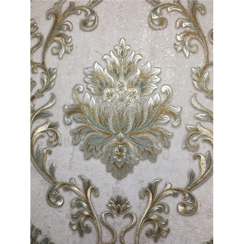 Damacus Flower PVC Wallpaper Thiết kế Giấy dán tường không thấm nước