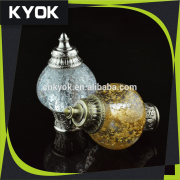 KYOK 13 years experience curtain rod manufacturer, 28mm resin curtain rod finial, fancy curtain rod accessories