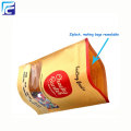 Food grade kraft paper bag with zip lock