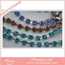 chaton cup chain,chaton chain,crystal chaton chain