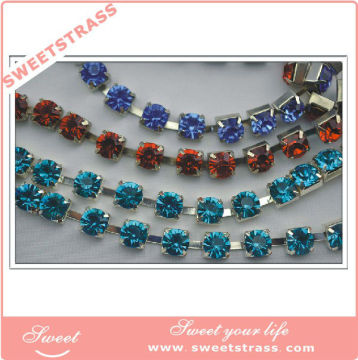 chaton cup chain,chaton chain,crystal chaton chain