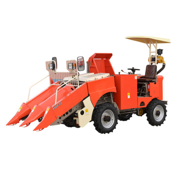 Self-propelled combine corn harvester