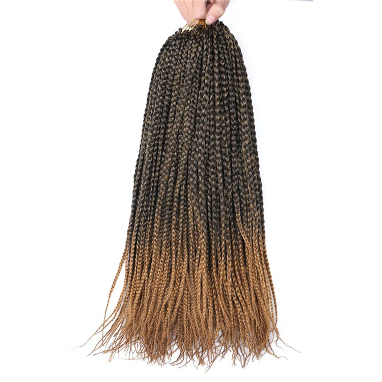 Medium Crochet Box Braids 3X Prelooped Synthetic Hair 14inch 18inch Protective Style Quick Easy Crochet 22 Strands per Pack