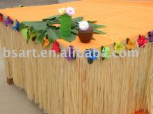hawaiian table skirt fringe